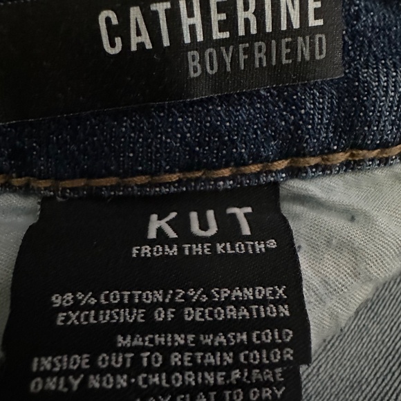 Kut From The Cloth Women's Jeans 24W Dark Blue Catherine Boyfriend - Picture 10 of 10